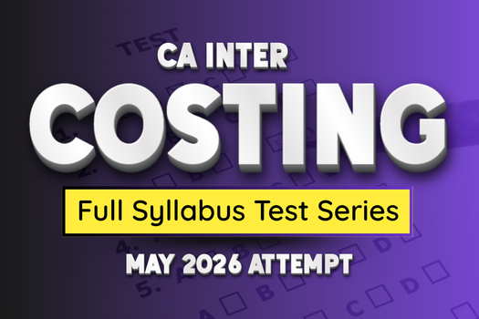 CA Inter Costing Full Syllabus Test Series for May 2026 cover