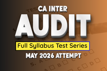CA Inter Audit Full Syllabus Test Series For May 2026 cover
