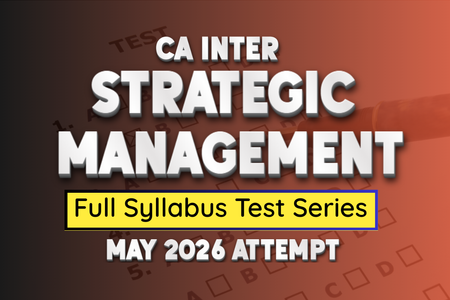 CA Inter SM Full Syllabus Test Series For May 2026 cover