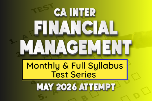 CA Inter FM Monthly & Full Syllabus Test Series for May 2026 cover