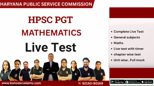HPSC PGT MATHEMATICS LIVE TEST