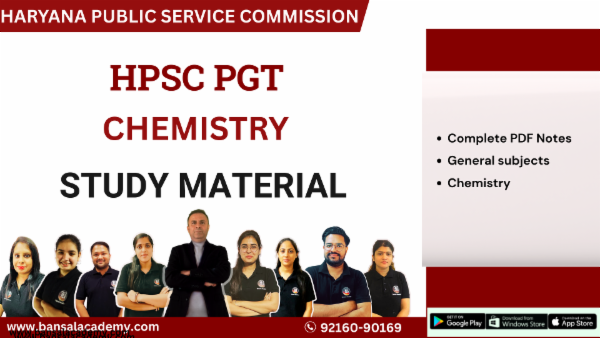 HPSC PGT CHEMISTRY STUDY MATERIAL cover