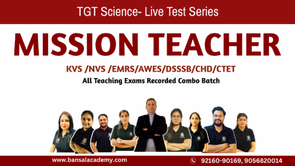KVS TGT SCIENCE LIVE TEST cover