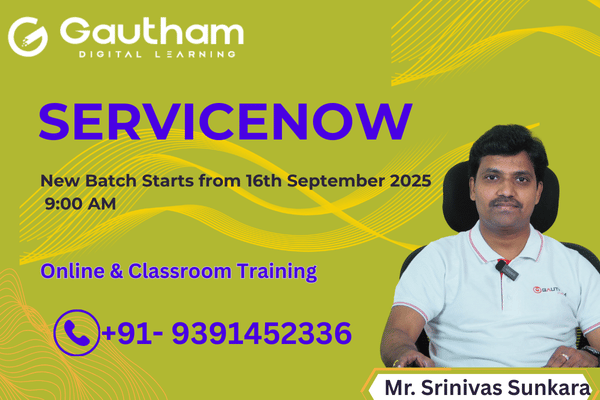 ServiceNow Live Classes : New Batch Starts from 16th September 2025 9:00 AM cover