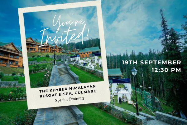 12:30 PM 19 Sep: The Khyber Himalayan Resort & Spa special Training cover