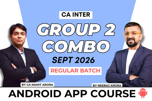 CA Inter Group-2 Combo for September 2026 | Android App | Neeraj Arora & CA Namit Arora cover