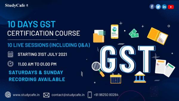 Online GST Certification Course by Studycafe cover