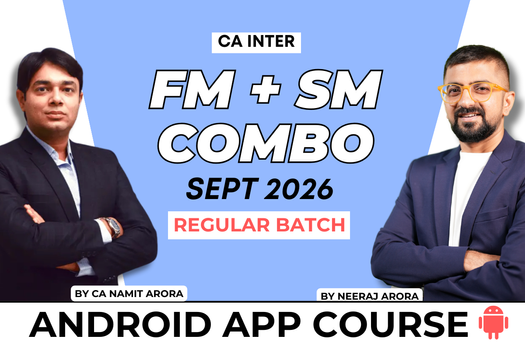 CA Inter FM & SM Combo for September 2026 | Android App | CA Namit Arora & Neeraj Arora cover