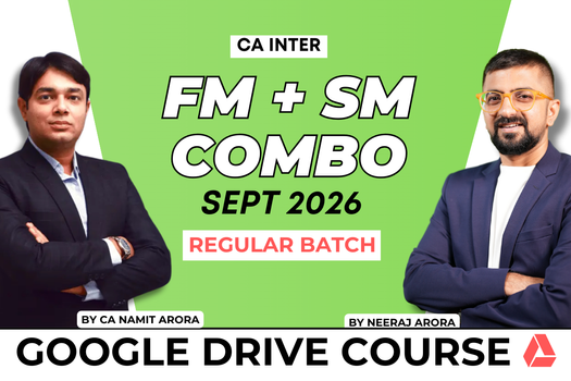 CA Inter FM & SM Combo for September 2026 | Google Drive | CA Namit Arora & Neeraj Arora cover