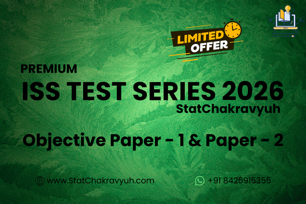 Premium ISS Statistics Test Series | Paper 1 & Paper 2 | Topic-wise cover