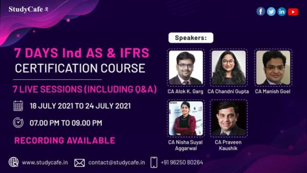 7 Days Ind AS & IFRS Certification Course cover