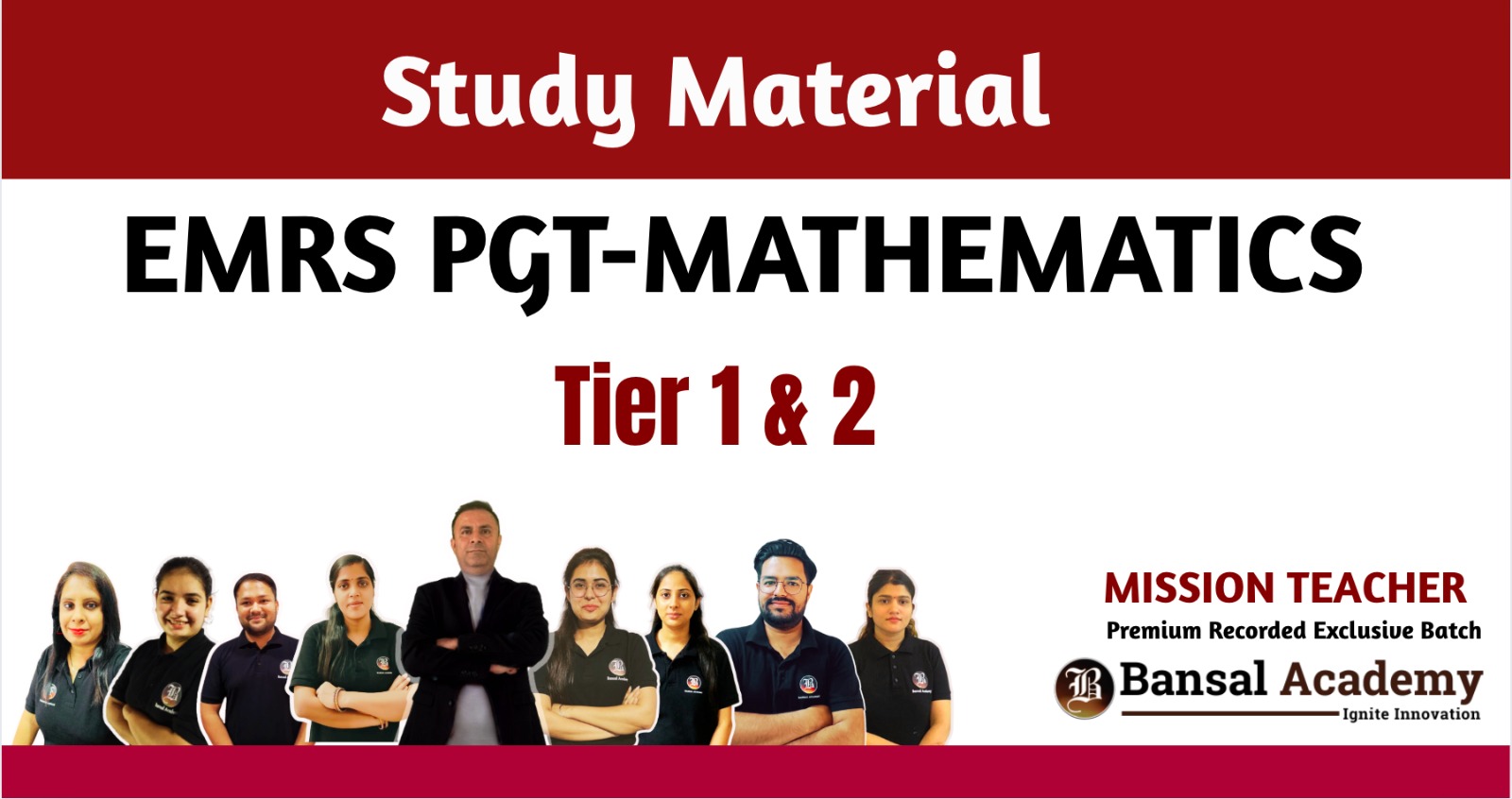EMRS PGT MATHEMATICS STUDY MATERIAL cover
