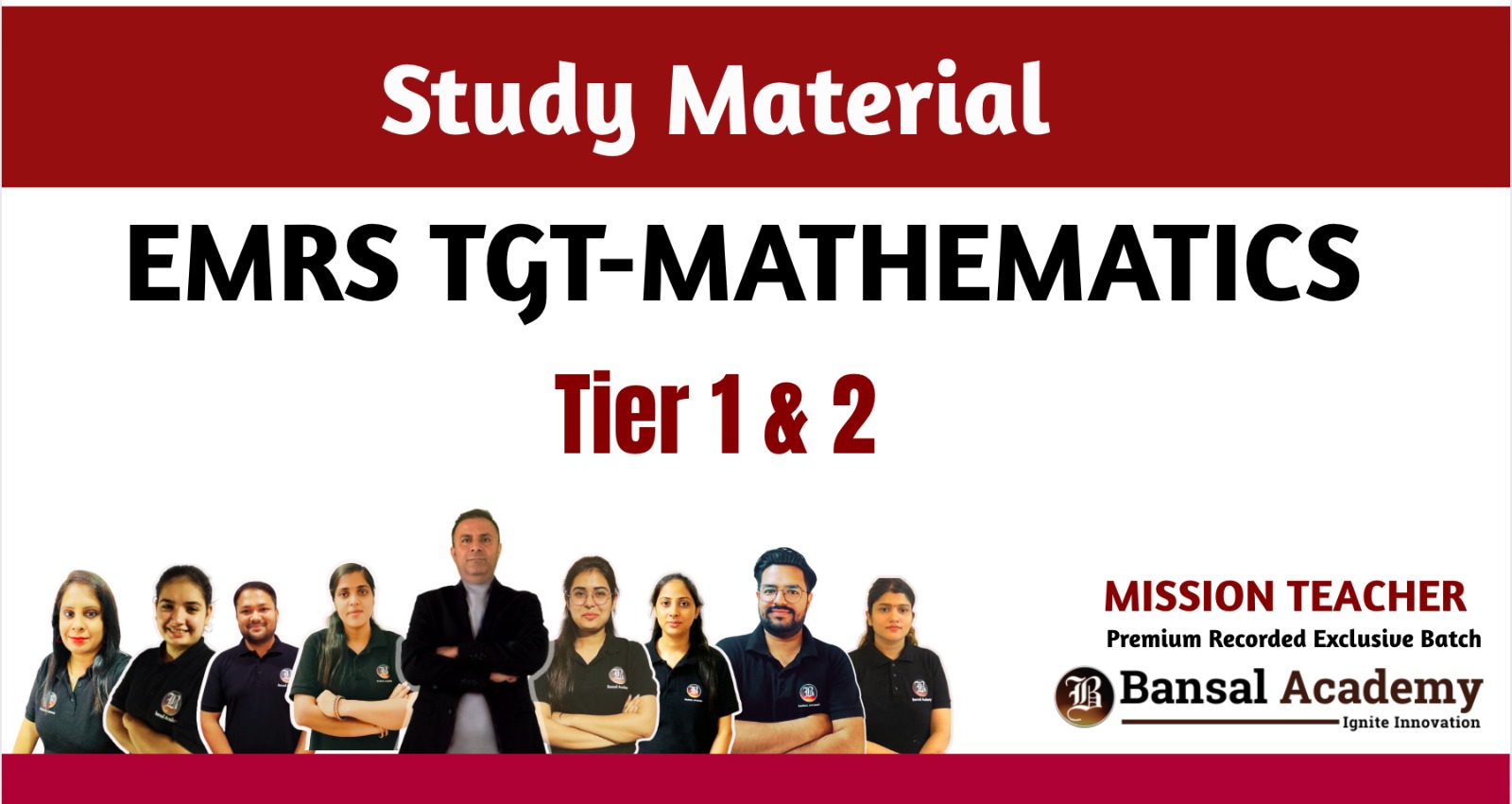 EMRS TGT MATHEMATICS STUDY MATERIAL cover