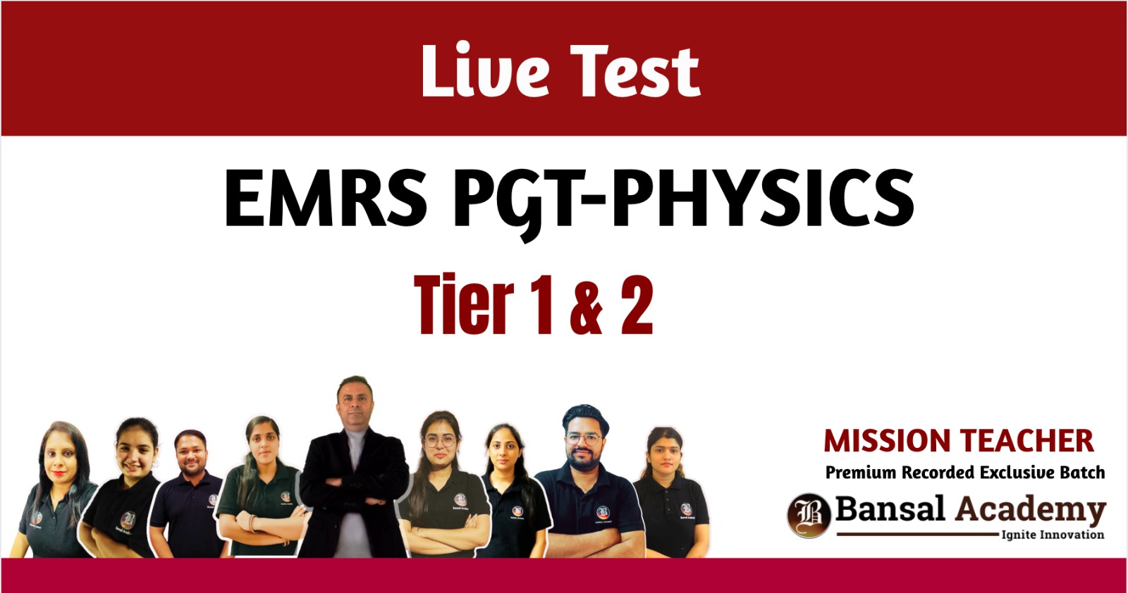 EMRS PGT PHYSICS LIVE TEST cover