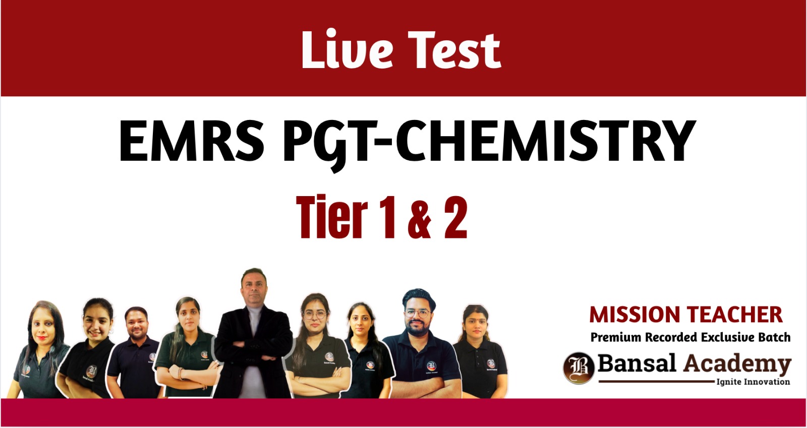 EMRS PGT CHEMISTRY LIVE TEST