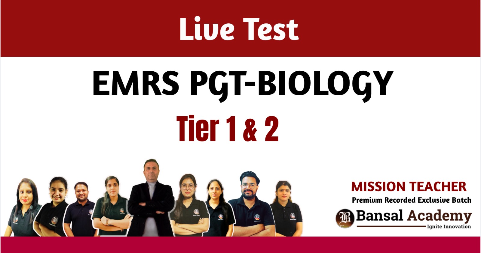 EMRS PGT BIOLOGY LIVE TEST cover