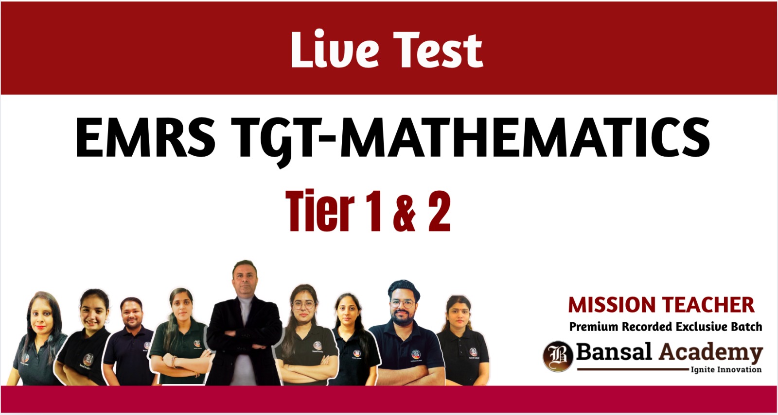 EMRS TGT MATHEMATICS LIVE TEST