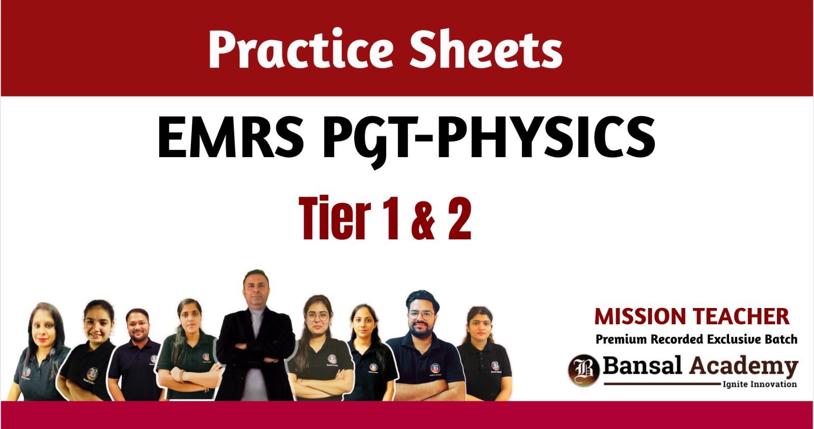 EMRS PGT PHYSICS PRACTICE SHEET cover