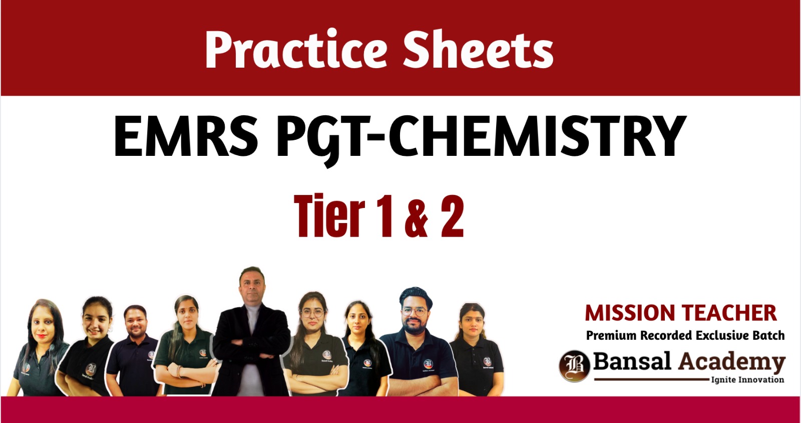 EMRS PGT CHEMISTRY PRACTICE SHEET cover