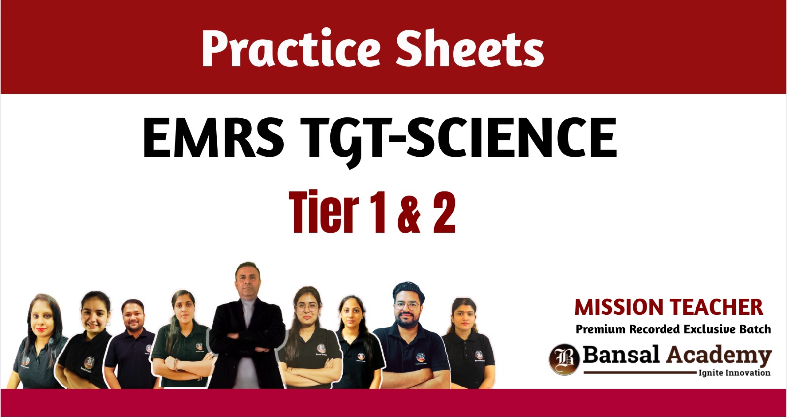 EMRS TGT SCIENCE PRACTICE SHEET cover