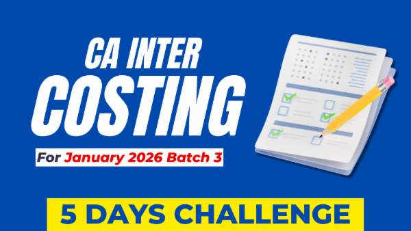 CA Inter Costing 5 Days Challenge for January 2026 Batch 3 cover