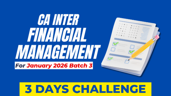 CA Inter FM 3 Days Challenge for January 2026 Batch 3 cover