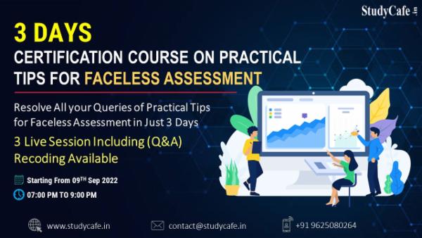 Certificate Course on Practical Tips for Faceless Assessment cover