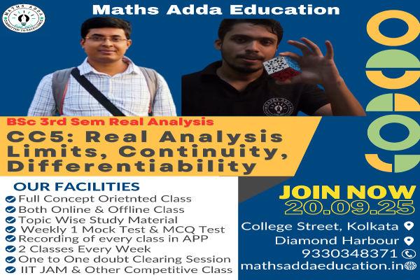 Real Analysis (Limits, Continuity, Differentiability) cover