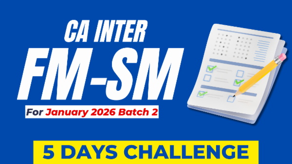 CA Inter FM & SM 5 Days Challenge for January 2026 cover