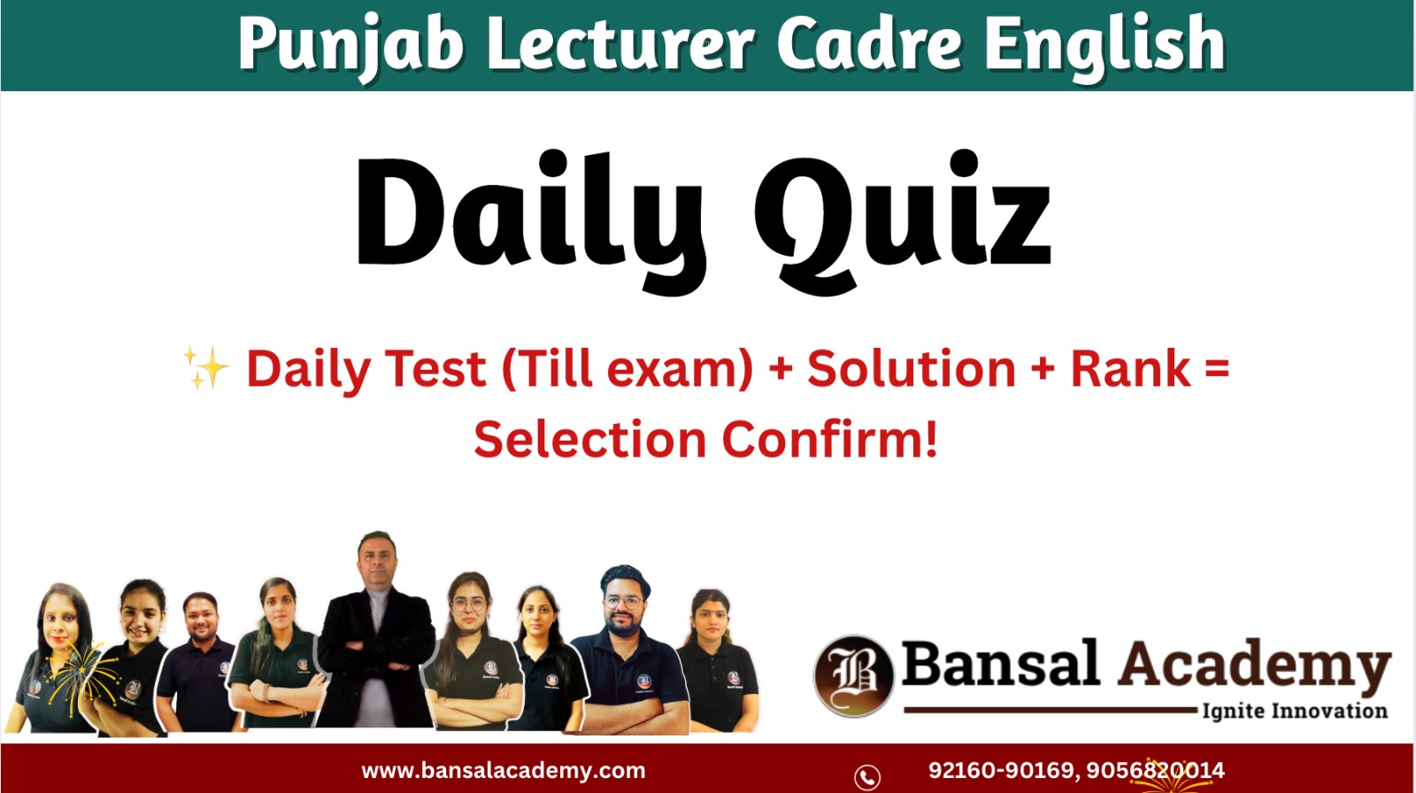 Punjab Lecturer Cadre English Daily Quiz