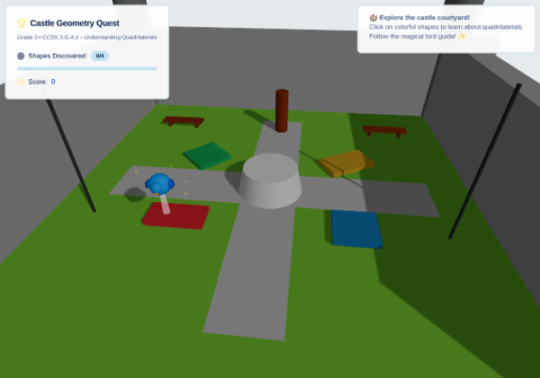 Grade 3 Geometry - Castle Geometry Quest cover