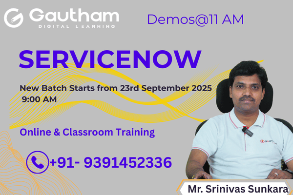 ServiceNow Live Classes : New Batch Starts from 23rd September 2025 9:00 AM cover