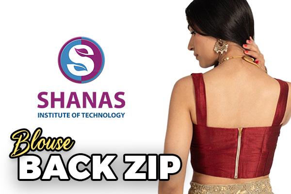 Blouse back zip cover