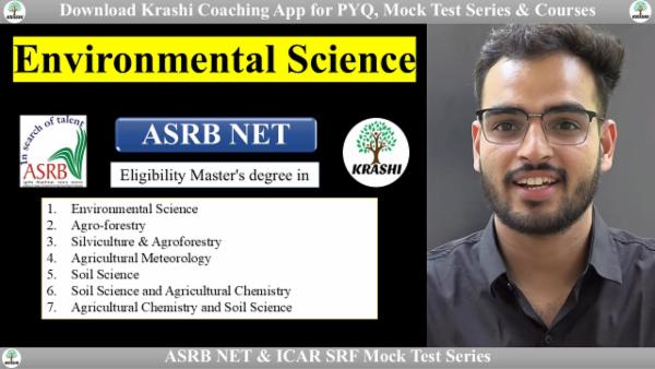 ENVIRONMENTAL SCIENCE ASRB NET: MOCK TEST SERIES EXPERT MOCK TEST cover