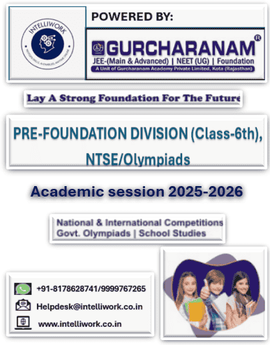 PRE-FOUNDATION DIVISION: Class-6thBoard (NCERT), NTSE/Olympiads, Competitions cover