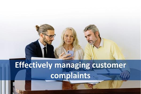 Effectively managing customer complaints cover