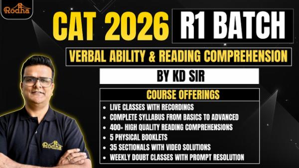 CAT 2026 | Batch - R1 | VARC by KD SIR for CAT 2026 cover