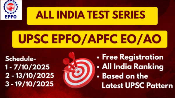 ALL INDIA TEST SERIES UPSC EPFO APFC EO/AO - 2025 cover