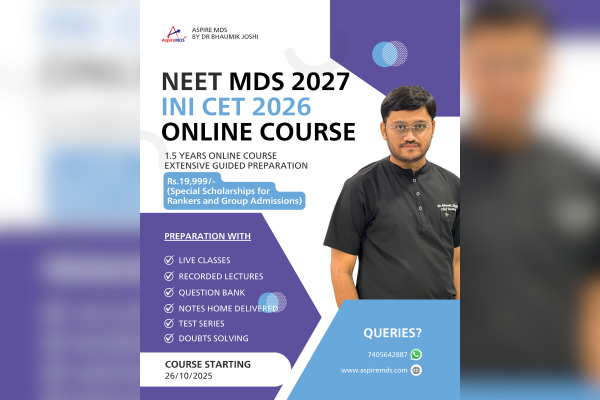 PLAN A - ONLINE COURSE NEET MDS 2027 cover