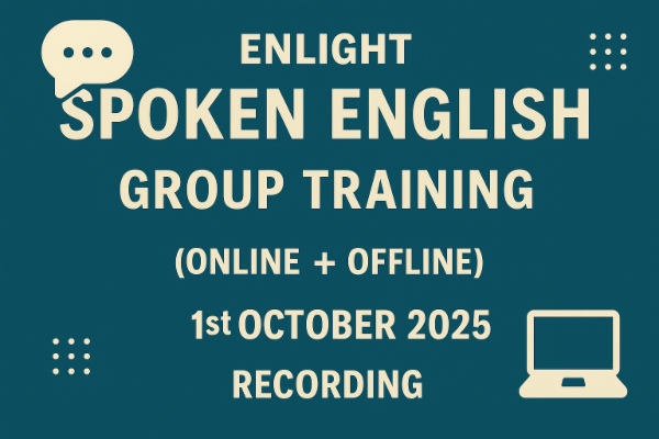 Enlight Spoken English Group Training (Online + Offline) 1st October 2025_7 PM cover