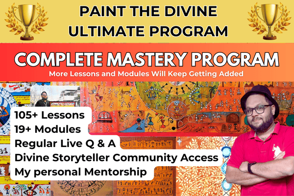 Paint the Divine: Complete Mastery with 3000-Year-Old Warli Artform Hanuman Chalisa as a Subject With 2x World Record Holder - cover