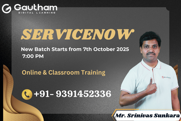 ServiceNow Live Classes : New Batch Starts from 7th October 2025 7:00 PM cover