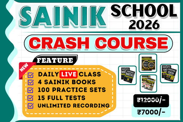 Sainik School Class 6 Crash Course: Target Exam Jan/April 2026 cover