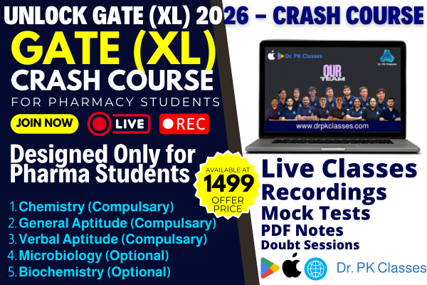 Unlock GATE (XL) 2026 Crash Course | Only for Pharma Aspirants | by Dr. PK Classes cover