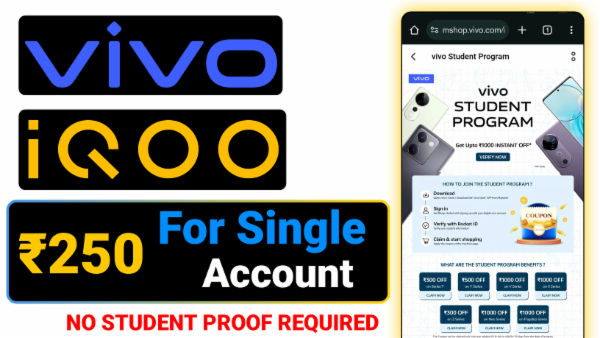 Rocket ID - Vivo & IQOO Verified Account Get Student Discount On Phone cover