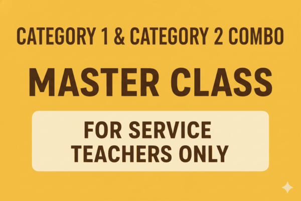(SERVICE TEACHERS ONLY) CATEGORY 1 & CATEGORY 2 COMBO cover