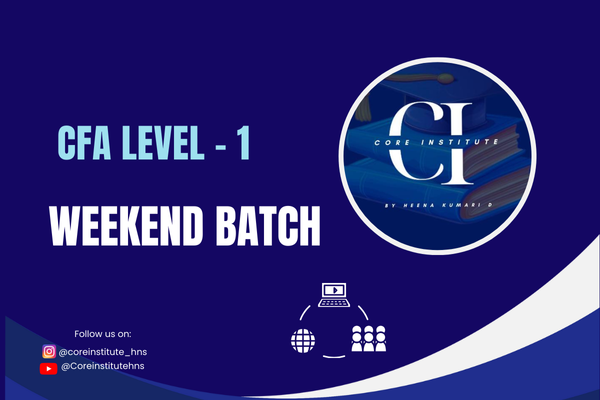 CFA Level 1 Weekend Batch cover