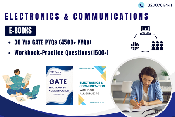 Electronics & Communications | 30Yrs GATE PYQs Book(4500+ PYQs) & Workbook-Practice Questions cover