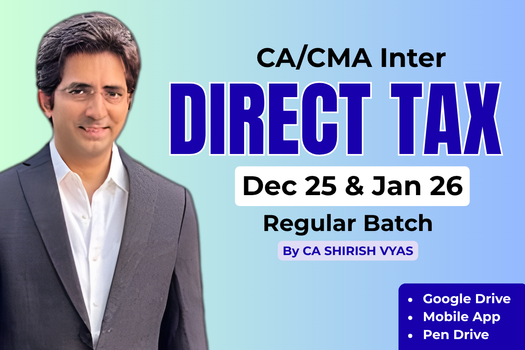 CA/CMA Inter Direct Tax Dec 25 & Jan 26 – Regular Batch – Hindi English Mix cover