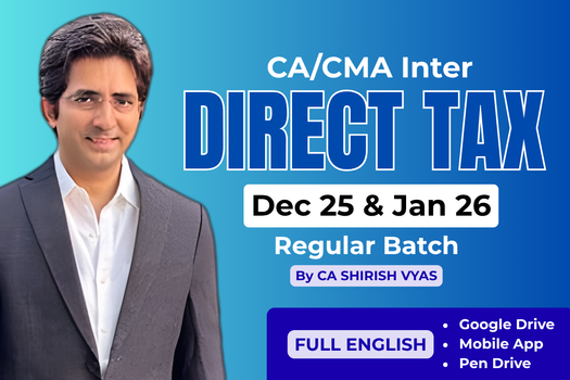 CA/CMA INTER DIRECT TAX Dec 25 & Jan 26 – Regular Batch – Full English cover